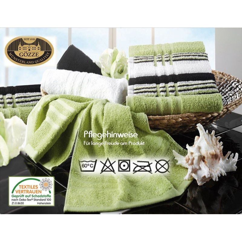 Gözze - Elegant Bath Towel, Sylt, 100% Cotton, Heavy Weight