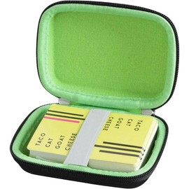 adada Travel Case for Taco Cat Goat Cheese Pizza - Not Including Cards (Black+Green)