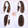 YaissmyLu Brown with Highlight Medium Length Wigs for Women Dark
