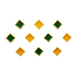 Comet Busters Yellow Green Square Bindi