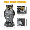 3-Pack Owl Decoys for Bird Deterrent - Weatherproof Bird Repellent