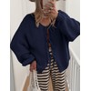 PRETTYGARDEN Women's Tie Front Bow Cardigan Sweaters Chunky Knit Long