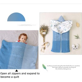 Solerconm Saco de Dormir para bebés, Manta para Cochecito, Frazada de pañal para recién Nacidos, Manta portátil, Sábana para bebé Que se Puede Cerrar, Niño o niña, Adecuado para 0-12 Meses