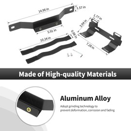 CheroCar for Dodge RAM 2009-2017 Fire Extinguisher Holder Mount Co-Pilot Seat Under Adjustable Roll Bar Fire Extinguisher Holder Accessories Iron/Binding 4PCS Black