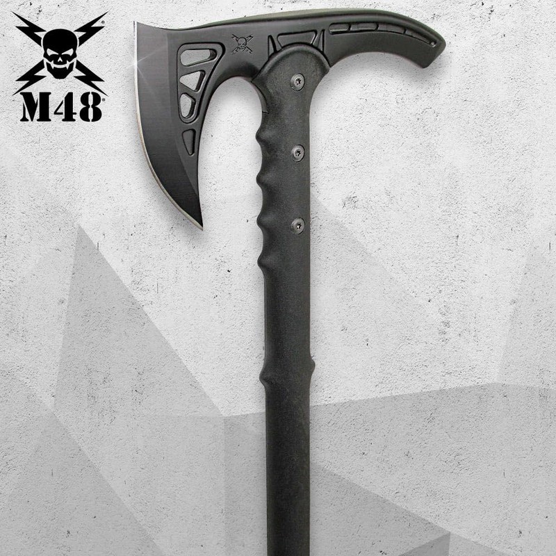 M48 Kommando Survival Axe Hiking Staff | Cast Stainless Steel