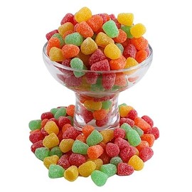 Sour Candy Gum Drops - Old Fashioned Gumdrops - Jelly Drops Candy- Sour Fruity Flavor Gumdrops Candy Gels, by Queen City Candy Cave (1 Pound)