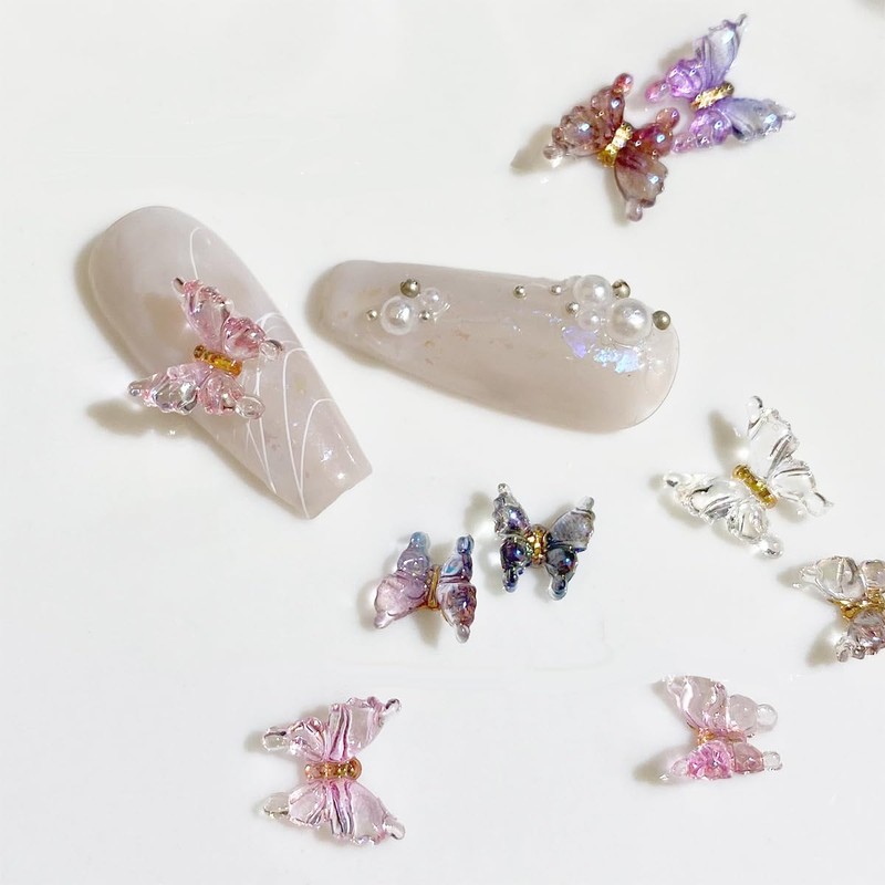Butterfly Nail Accessories 6mm 30pcs Nail Parts NAKAMARU Decoration Rhinestone