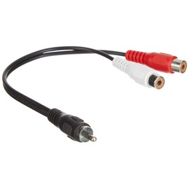 Premium Cord Cable 1x RCA Male to 2x RCA Female 20 cm