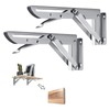 Pack of 2 250 mm Folding Console Heavy Duty Stainless