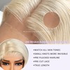 Msviki 5x5 Glueless Platinum Blonde Bob Human Hair Wig 180%