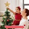 Gold Christmas Tree Topper Star Led,Hollow Glitter Sparkling christmas tree