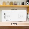Prasacco 8 Pcs Adhesive Hooks Strong Shower Shelf Hooks Double
