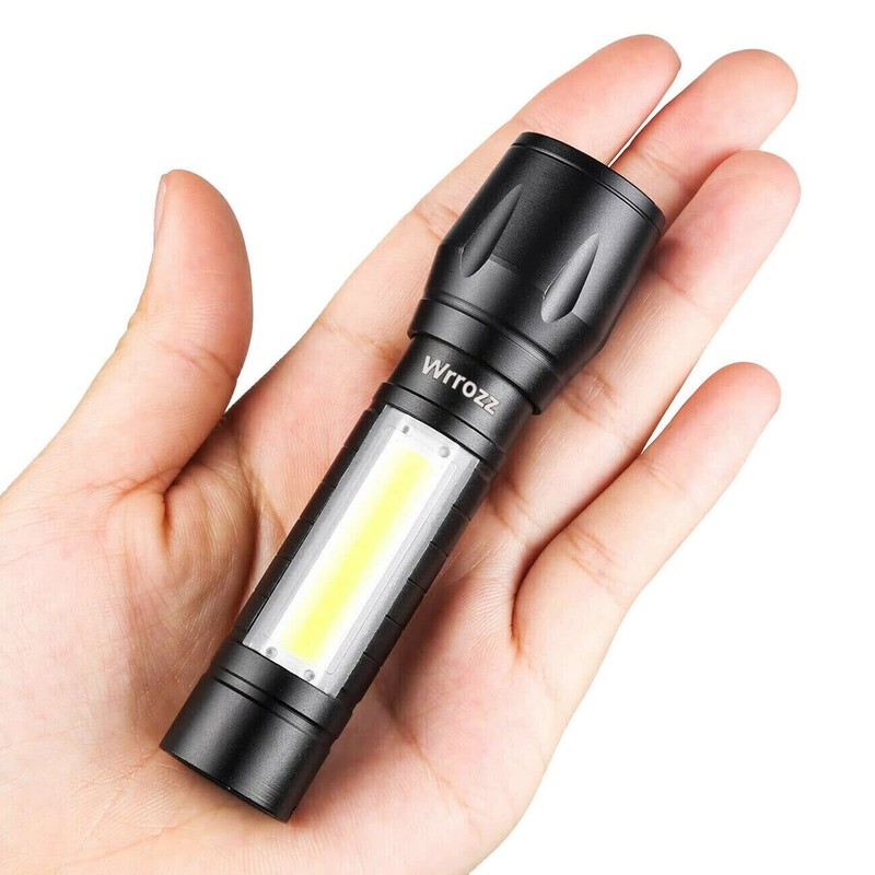 Wrrozz Led Flashlight Rechargeable USB Torch Mini Small Light Super