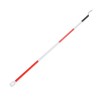 Folding Blind Cane Anti Slip Handle Red White Aluminium Light