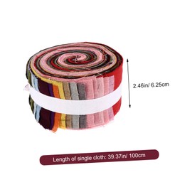 OHPHCALL 26pcs DIY Craft Fabric Strips Roll Bundles Patchwork Material for Sewing Quilting Creative Projects Assorted Patterns for Handmade Crafts