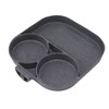 Egg Frying Pan 2 Round Cup 3 Section Stick Proof