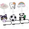 YEALQUE Random Different 50PCS 0.32in Straw Covers Cap Dust Proof