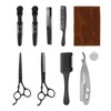 Hair Cutting Scissors Kit Clip Clipper Holder Comb Stainless Steel
