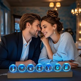 Dokscdlo 3D Crystal Multicolor Nightlight,Love You Decolamp,Perfect Valentines Day Gifts Ideas for Her My Girlfriend Wife Mom - Unique Anniversary Birthday Presents