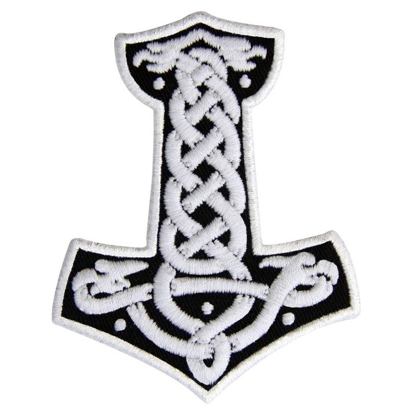 Mjolnir Nordic Thor's Hammer Glow in the Dark Iron/Sewn Embroidery