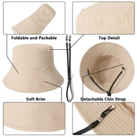 TAGVO XX-Large Bucket Hat, Unisex Big Reversible Cotton Bucket Sun Hats, Oversized Double Sided UV Protection Fishing Hat for Holidays Fishing Hiking