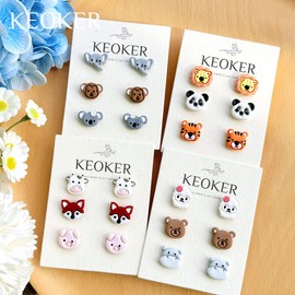 Keoker Animal Clay Cutters for Polymer Clay Jewelry, 12 Shapes Earring Cutters for Polymer Clay Making