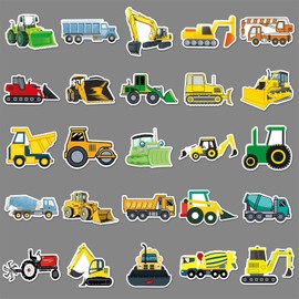 Construction Stickers 100 Pack Laptop Stickers,Engineering Vehicle Vinyl Waterproof Decals for Water Bottles Skateboard Scrapbook Bike Computer,Phone,-Graffiti Decals Pack for Teens Girls Kids