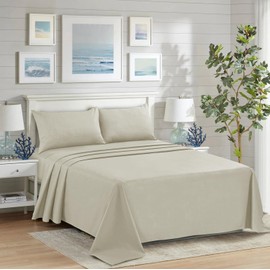 CHARKHAH Polycotton Flat Sheets with Single Double King Size Bed Ultra Soft Plain Top Sheet Dyed in Trendy Colors Hotel Collection Sheets Ideal for Winter & Summer Bedding (Mocha, Double)