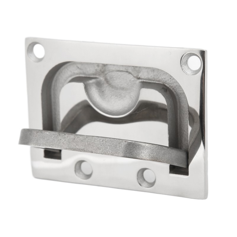 76mm Flush Pull Handle Square 316 Stainless Steel Polishing Lifting