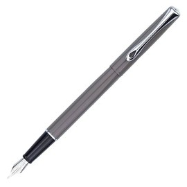 DIPLOMAT - D40704025 - Traveller Fountain Pen Grey Taupe - With Stainless Steel Nib - Chic and Elegant - Durable - Grey Taupe