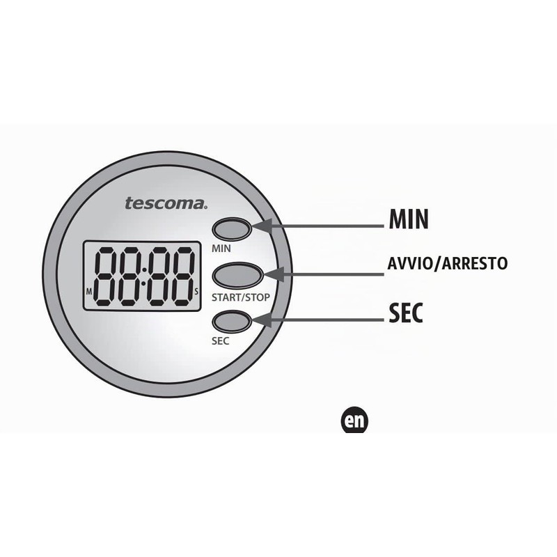 Tescoma 636076 Presto Timer da Cucina, Colori Assortiti