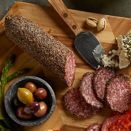 COLAMECO'S All Natural Uncured Black Peppercorn Salami Chub - Zesty Peppercorn & Savory Italian Flavor - Humanely Raised - Gluten-Free, Dairy-Free Salami, 6 oz