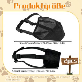 Pack of 2 Black Muzzles, Safety Muzzle for Large and Medium Dogs, Ideal for Outdoor Activities, Dog Training, Suitable for Medium Dogs from 12-17 kg, Large and Medium Puppies