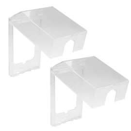 Fielect Weatherproof in Use Outlet Cover Plug Receptacle Protector for Retrofit Siding Construction Transparent 120 Type 142x83x48mm 2Pcs
