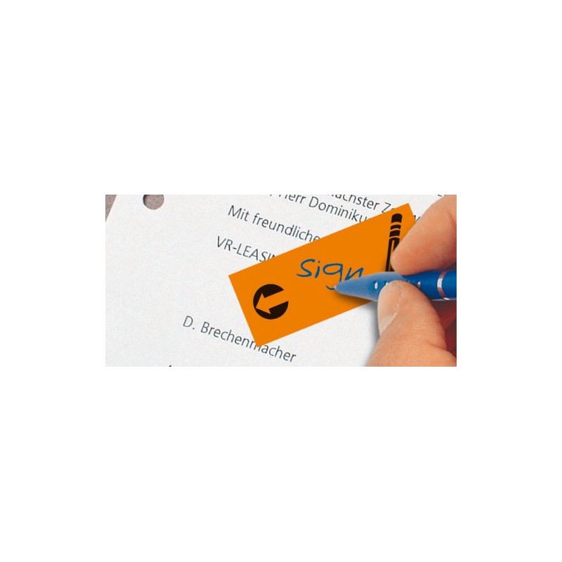 SIGEL HN635 Index Page Markers, Symbol ?/!/signature/arrow, 4 colours, 160