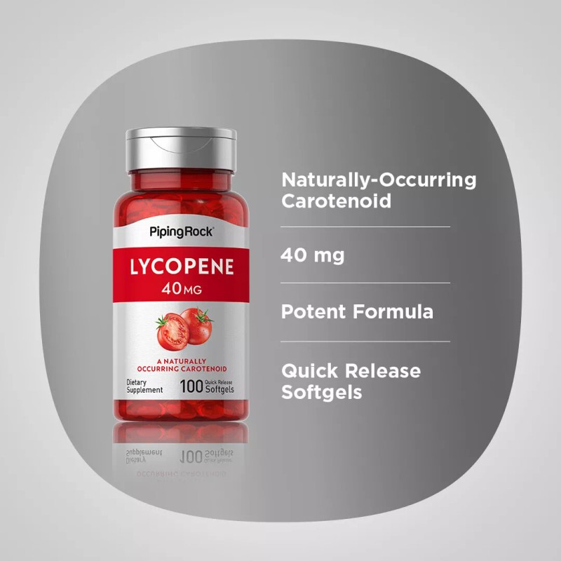 Piping Rock Lycopene | 40mg | 100 Softgel Capsules |