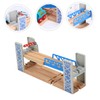 Tofficu 1 Set Wooden Train Tracks with Raised Bridge DIY