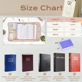 XKDOUS Bible Cover Case for Women, Gold Foiled Leather Bible Bags with Study Supplies, Tabs, Bookmarks, Pens, Large Book Carrying Case with Handle, Christian Gifts for Mom Lady Men