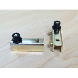 Glass Door Pivot Hinge with Metal Screws in Polished Brass - 2 Pack