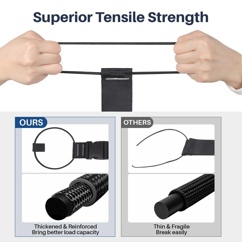 Adjustable Elastic Luggage Bungee Connector Straps, Carry-On Suitcase Add Bag