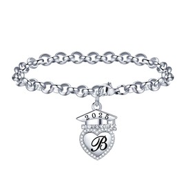 IEFWELL 2025 Graduation Gifts, Charm Bracelets Class of 2025 Bracelet Graduation Gift Inspirational Gift for Women Graduations Bracelet Graduations Gifts for Her(B)