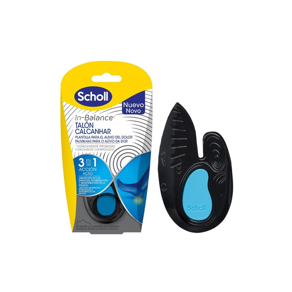 Scholl In-Balance Heel and Ankle Pain Relief Insoles for Plantar Fasciitis - 1 Pair (2 Pack) Size 4-6.5