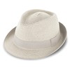 fiebig Jackson Trilby Paper Hat with Coloured Grosgrain Ribbon, Sun