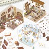 4Pcs 3D Fun Mini House Sticker Scenes with Tweezers Make