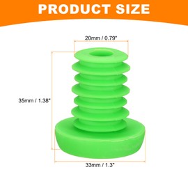 sourcing map 1 Pairs Bike Handlebar End Plugs Bar End Caps Expanding Locking Handlebar End Plugs for Most Bike MTB Road BMX Fixed Gear Bike, Green