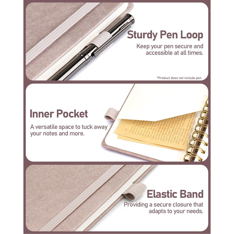 WEMATE Spiral Password Book with Alphabetical Tabs, Small, for Seniors,