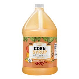 Unpretentious Corn Syrup, 1 Gallon Jug, Light Syrup with Real Vanilla, Gluten Free, Natural, Sugar Substitute, Jug with Twist Off Cap