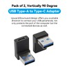 Herfair 90 Degree USB to USB C Adapter (2-Pack) Right