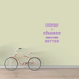 Sweetums Signatures Everyday is A Chance to Be Better Wall Decal 44" Wide x 48" Tall Navy Blue