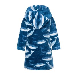 DELEY Children's Bathrobe Boys Girls Hooded Robes Toddler Pyjamas Sleepwear Soft Dressing Gown Nightdress, Whale